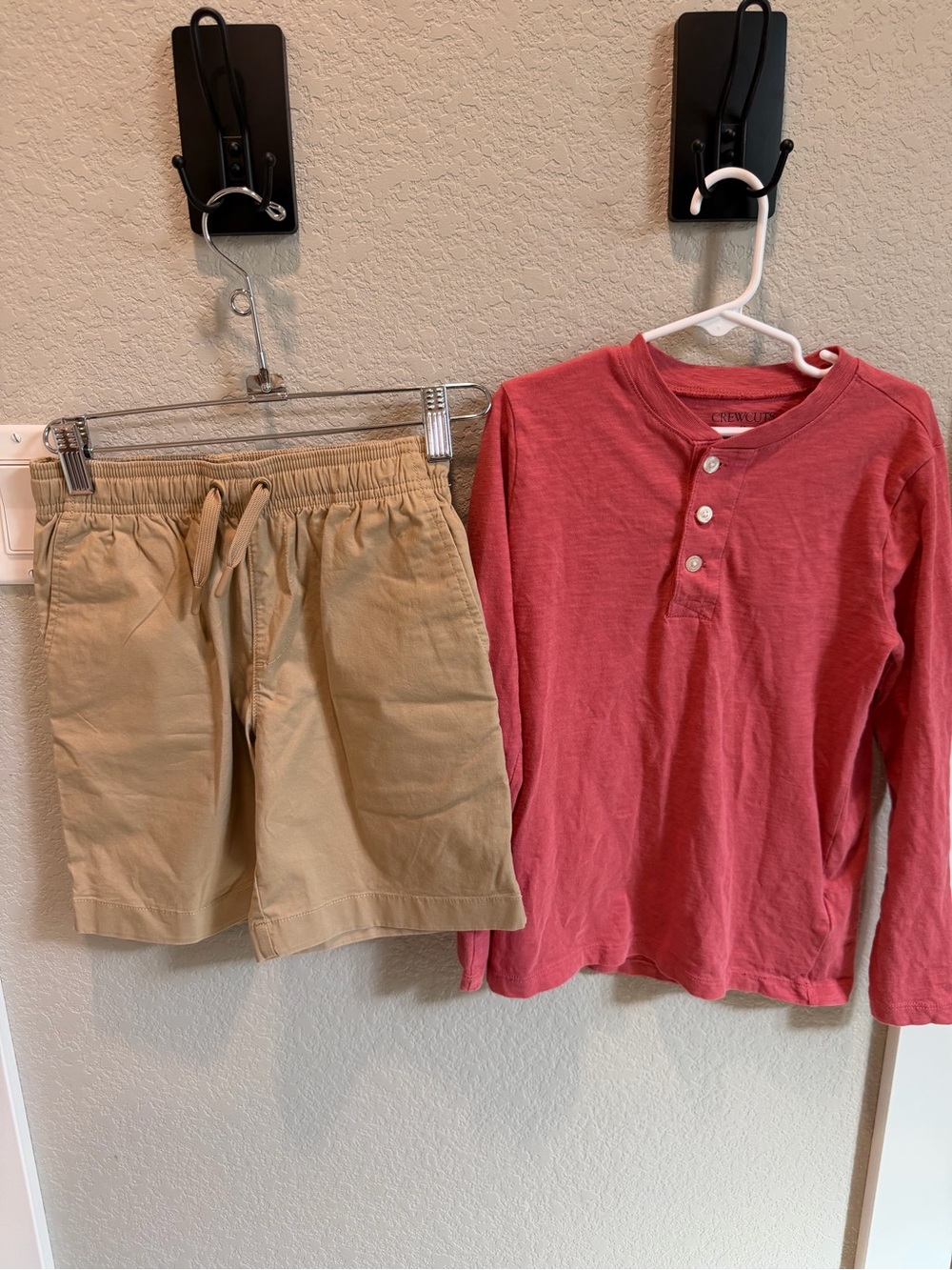 Crewcuts Long Sleeve Henley in Dusty Pink